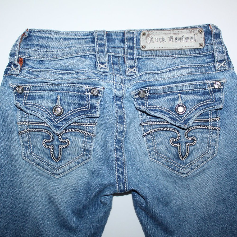Rock Revival Capri Jeans Celine Rhinestone